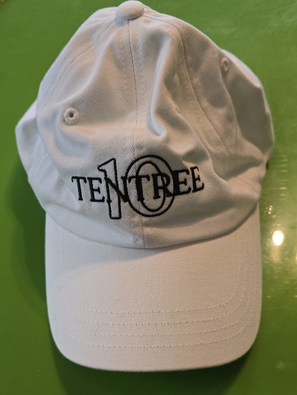 tentree White Baseball Cap with Black Logo